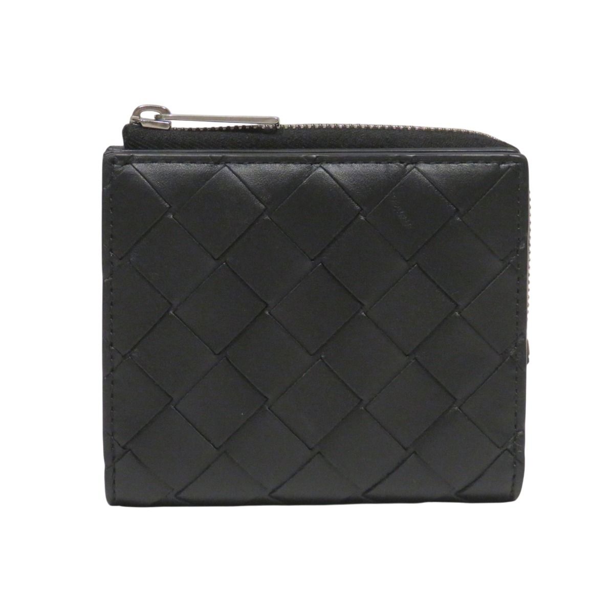 Bottega Veneta Intrecciato Bifold Zipper Wallet Leather
