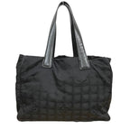 Chanel Tote Bag MM New Travel Line Canvas Leather