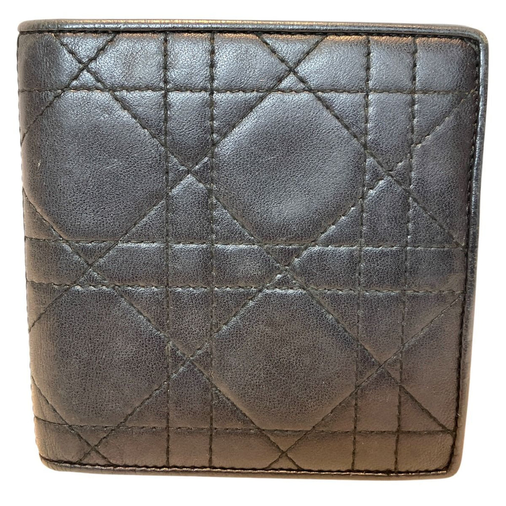 Dior Cannage Bifold Wallet Leather