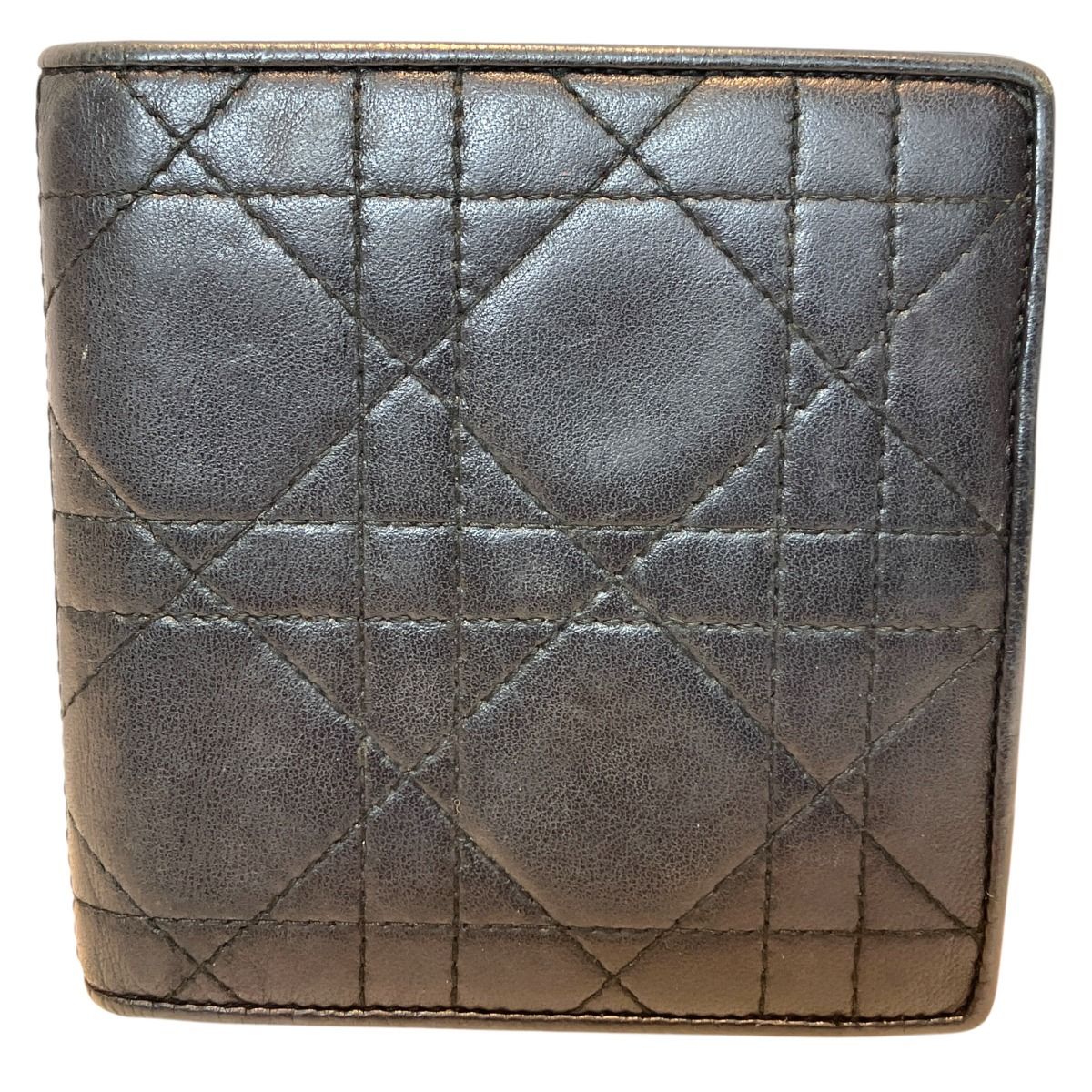 Dior Cannage Bifold Wallet Leather