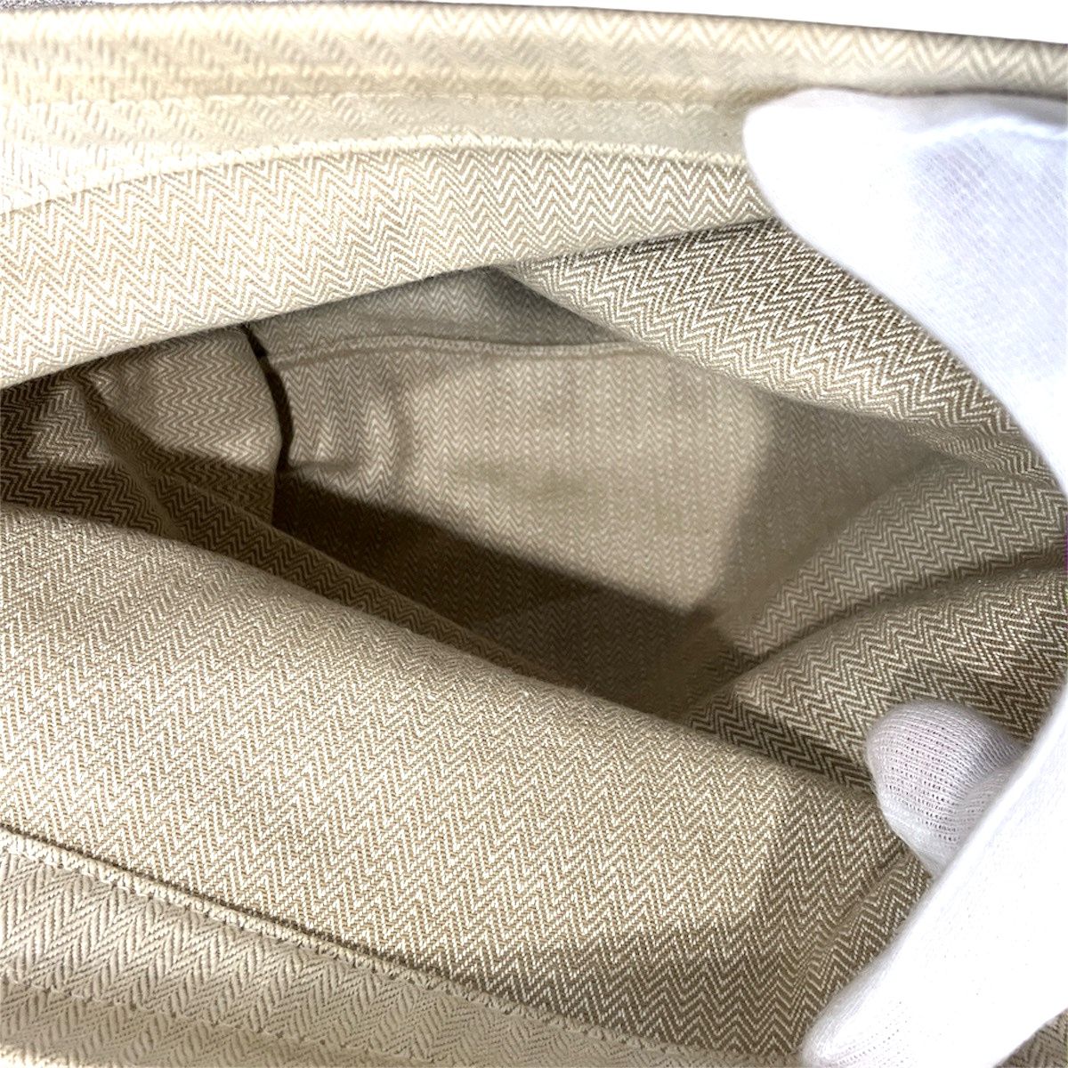 Hermes Aline MM Shoulder Bag Toile Chevron Veau — view 6