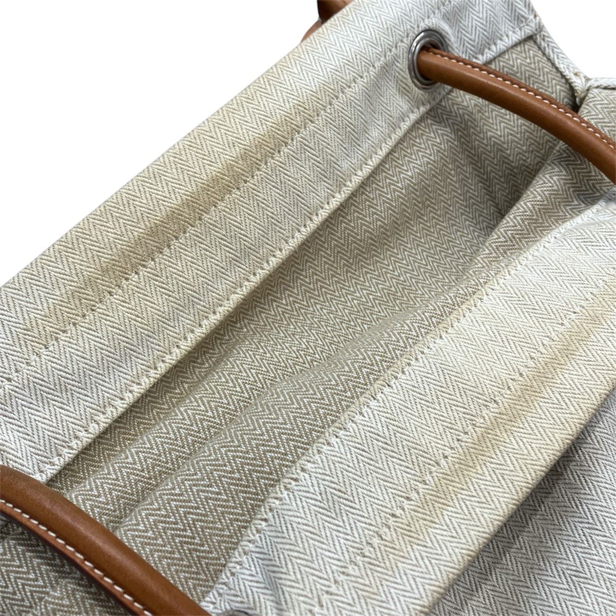 Hermes Aline MM Shoulder Bag Toile Chevron Veau — view 7