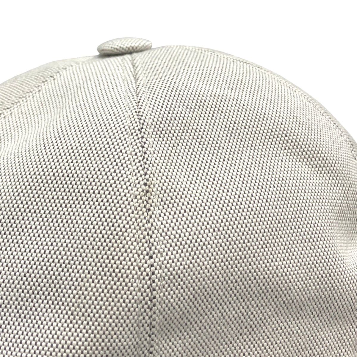 Hermes H Embroidery Cap Leather Canvas Hat — view 8