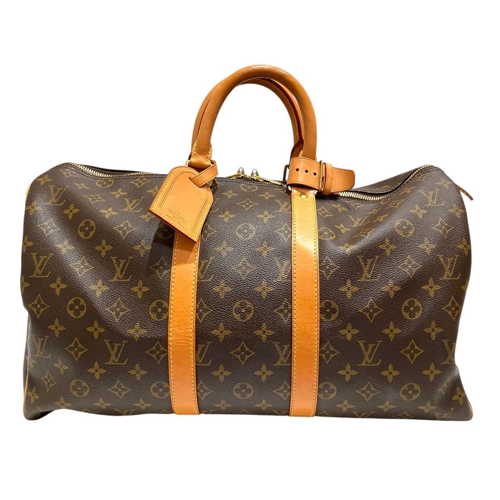 Louis Vuitton Keepall 45 Monogram Boston Bag Canvas Leather