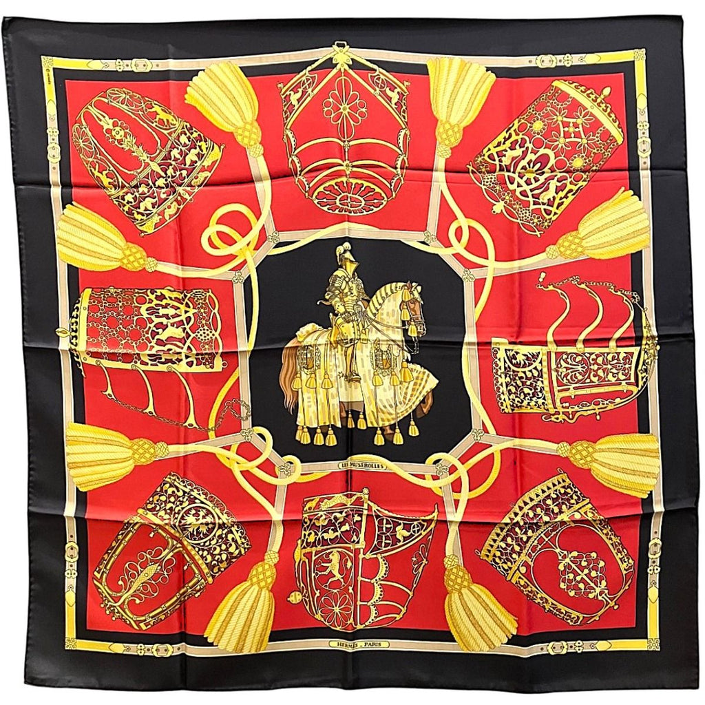 Hermes Carre 90 Nose Leather Scarf Silk