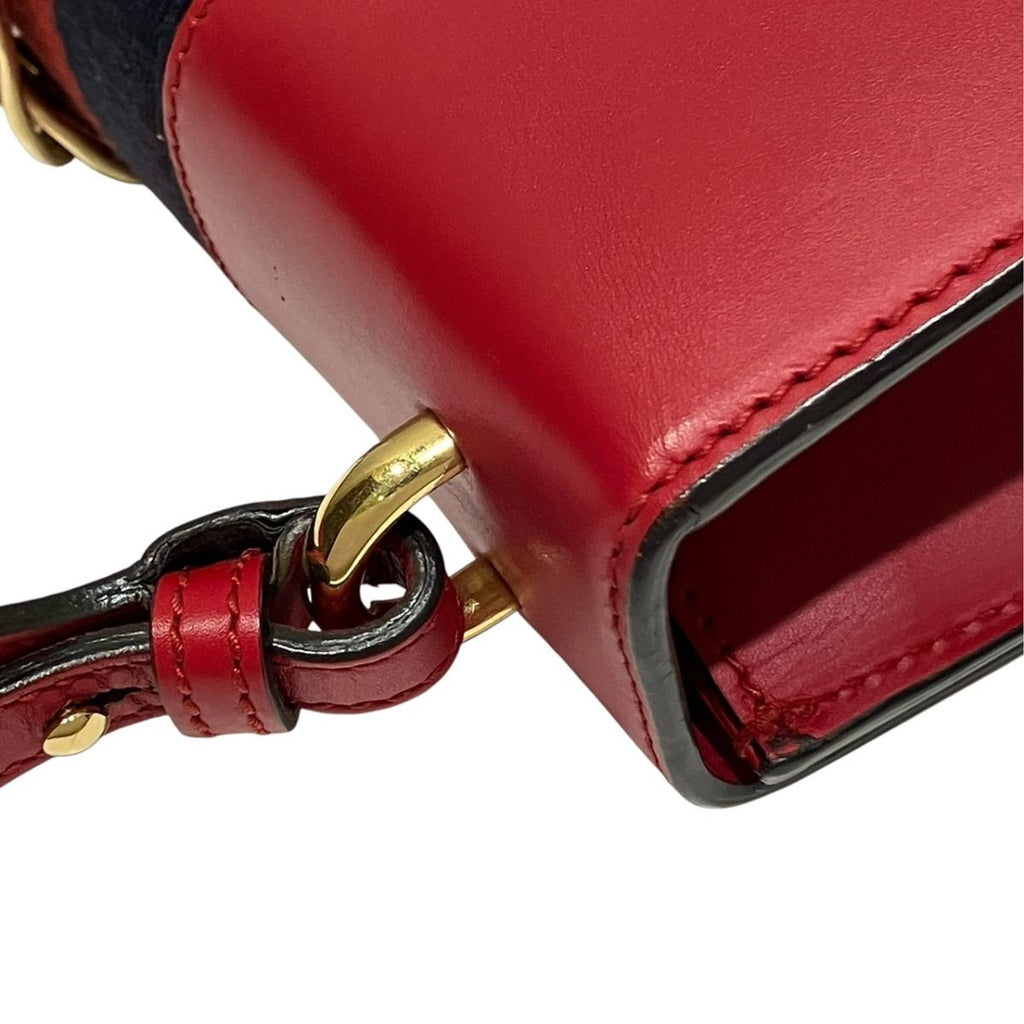 Gucci Sylvie Small Sherry Line Shoulder Bag Leather — view 7