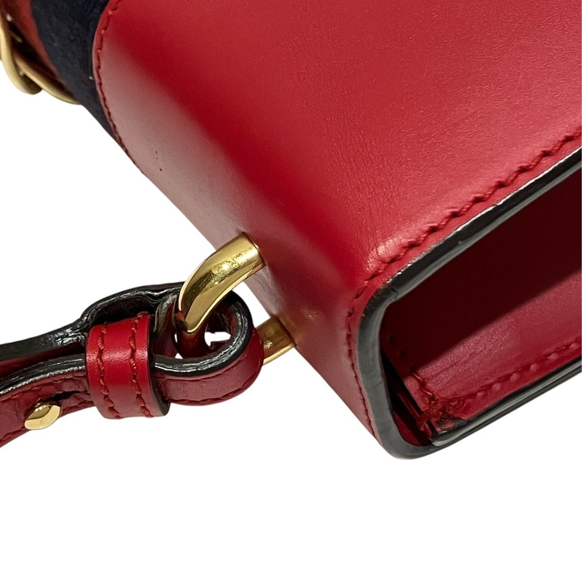 Gucci Sylvie Small Sherry Line Shoulder Bag Leather — view 7