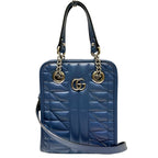 Gucci Quilted Mini GG Marmont Shoulder Bag Leather