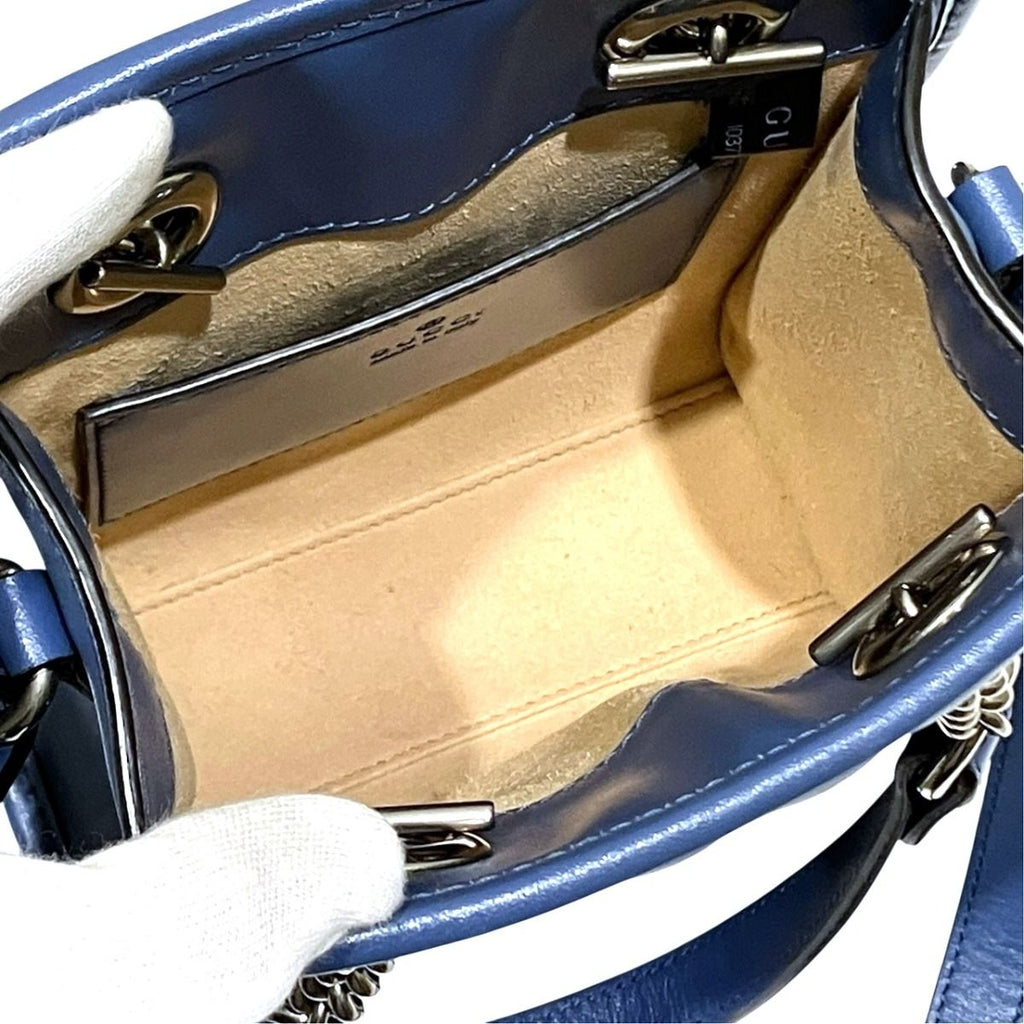 Gucci Quilted Mini GG Marmont Shoulder Bag Leather — view 6