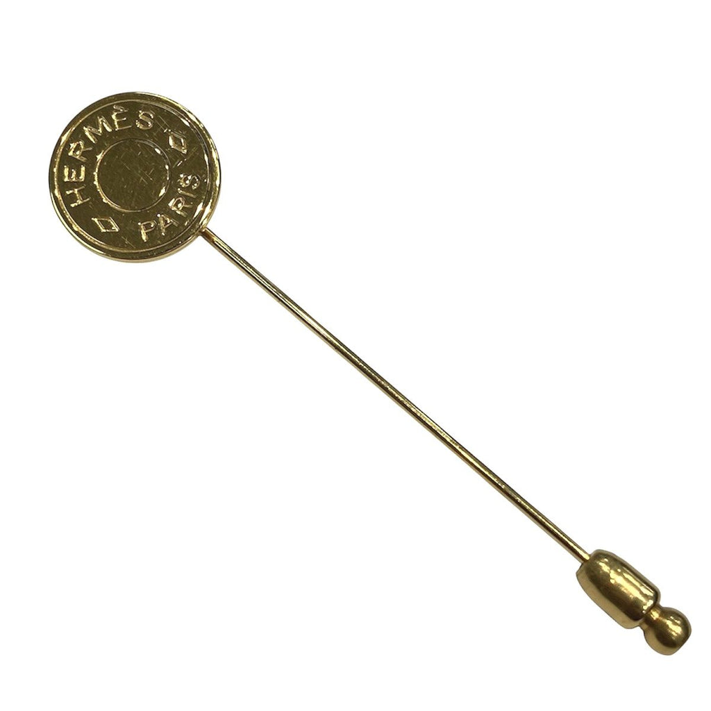 Hermes Sellier Pin Brooch Metal