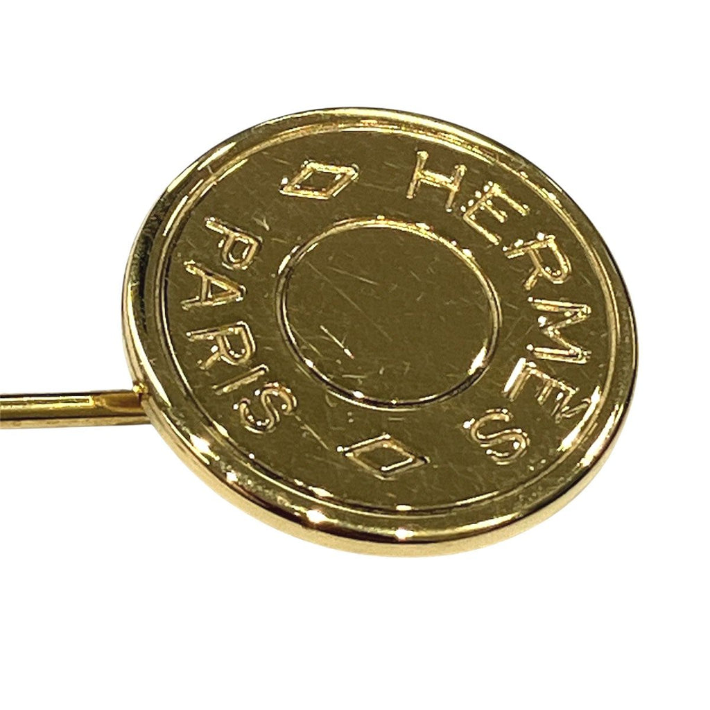 Hermes Sellier Pin Brooch Metal — view 7