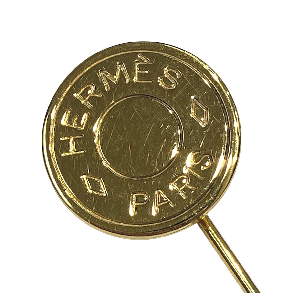Hermes Sellier Pin Brooch Metal — view 2