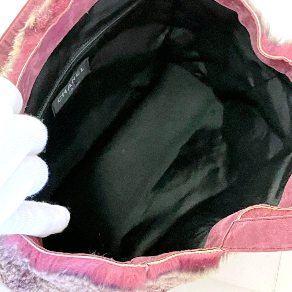 Chanel Rabbit Handbag Suede — view 6