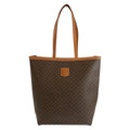 Celine Macadam Brown Leather 1 Tote Shoulder Bag