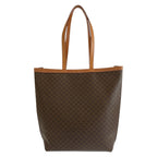 Celine Macadam Brown Leather 1 Tote Shoulder Bag — view 2