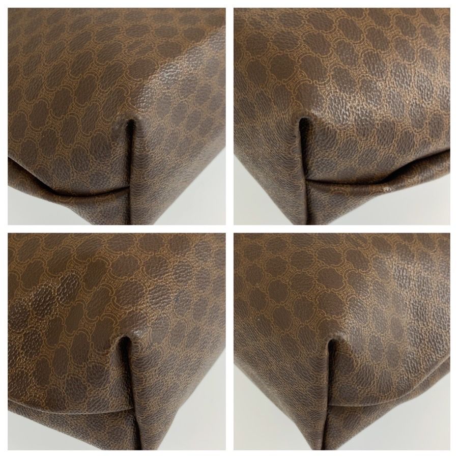 Celine Macadam Brown Leather 1 Tote Shoulder Bag — view 4