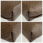 Celine Macadam Brown Leather 1 Tote Shoulder Bag — view 4