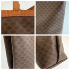 Celine Macadam Brown Leather 1 Tote Shoulder Bag — view 6