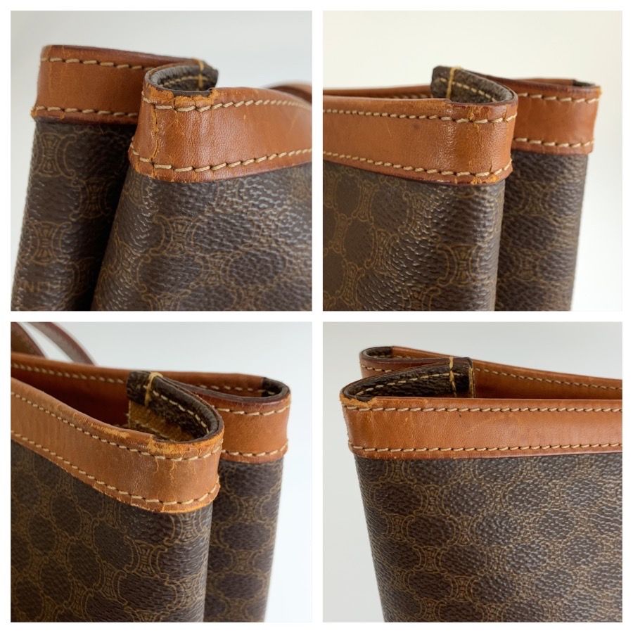 Celine Macadam Brown Leather 1 Tote Shoulder Bag — view 5