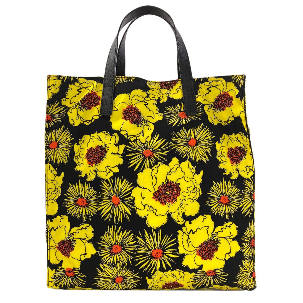 Prada Logo Flower Tote Bag Nylon — view 2