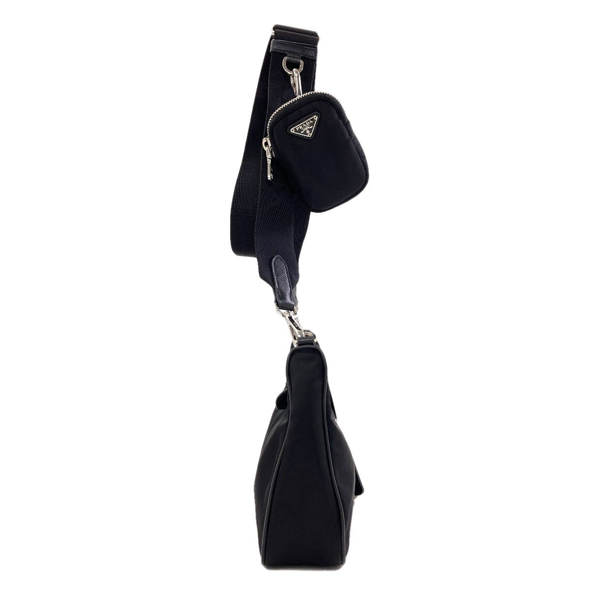 Prada Logo Re Edition 2-Way Shoulder Bag Recycled Nylon — view 3
