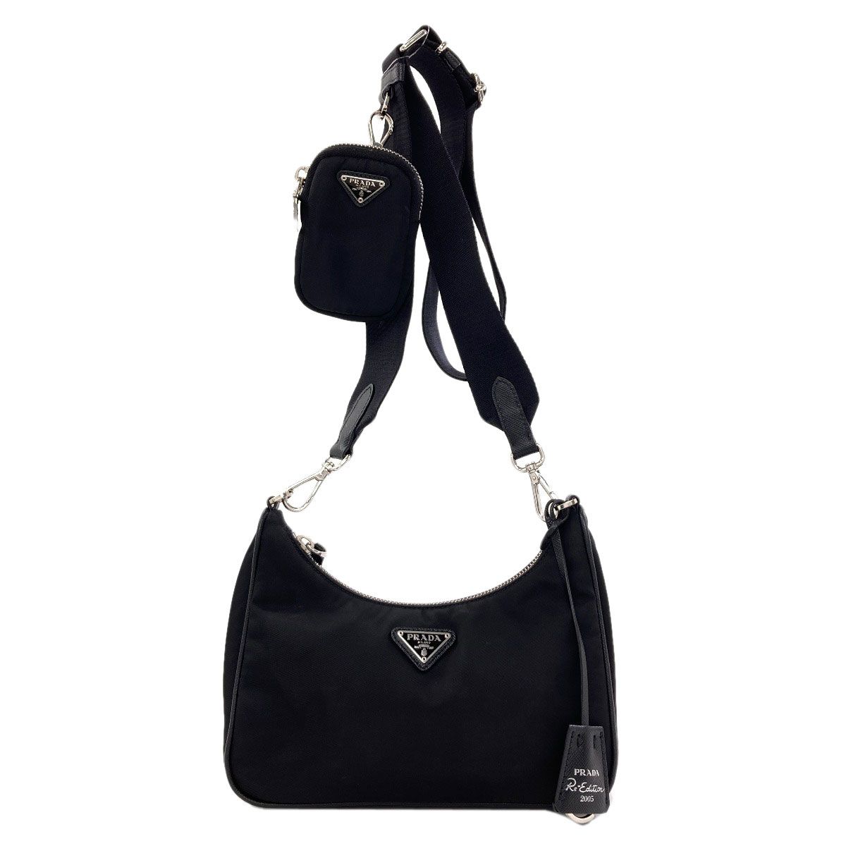 Prada Logo Re Edition 2-Way Shoulder Bag Recycled Nylon