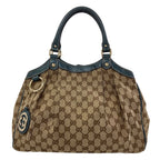 Gucci Sukey GG Tote Bag Canvas Leather