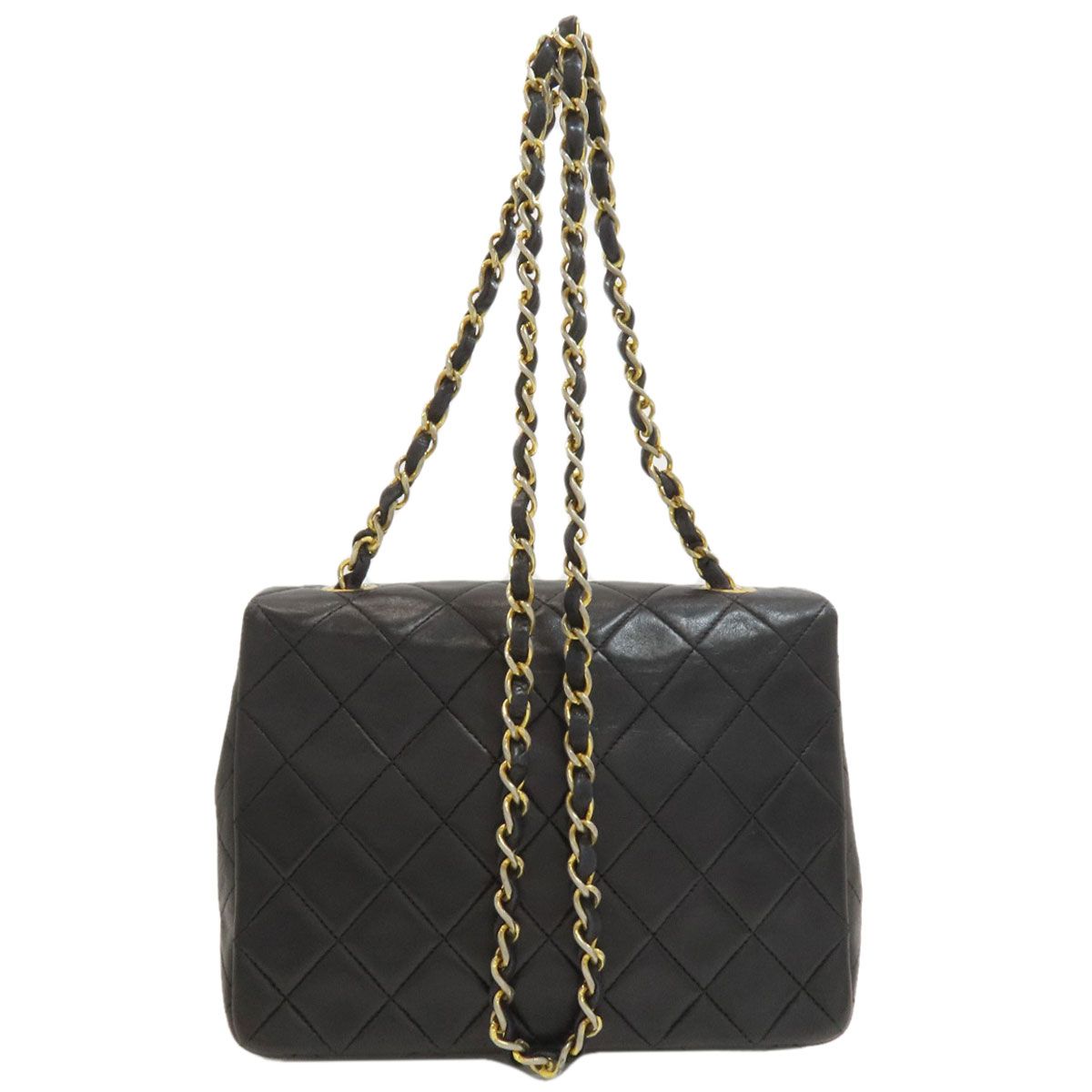 Chanel Quilted CC Logo Gold Shoulder Bag Lambskin — view 2
