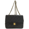 Chanel Quilted CC Logo Gold Shoulder Bag Lambskin