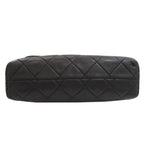 Chanel Quilted CC Logo Silver Shoulder Bag Calfskin — view 4