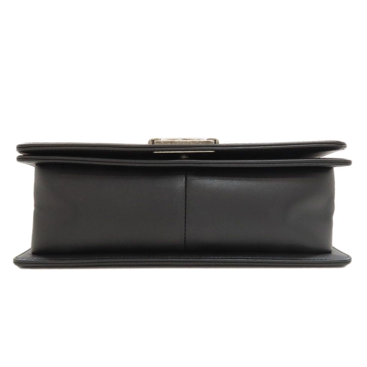 Chanel Boy Silver Shoulder Bag Calfskin — view 4