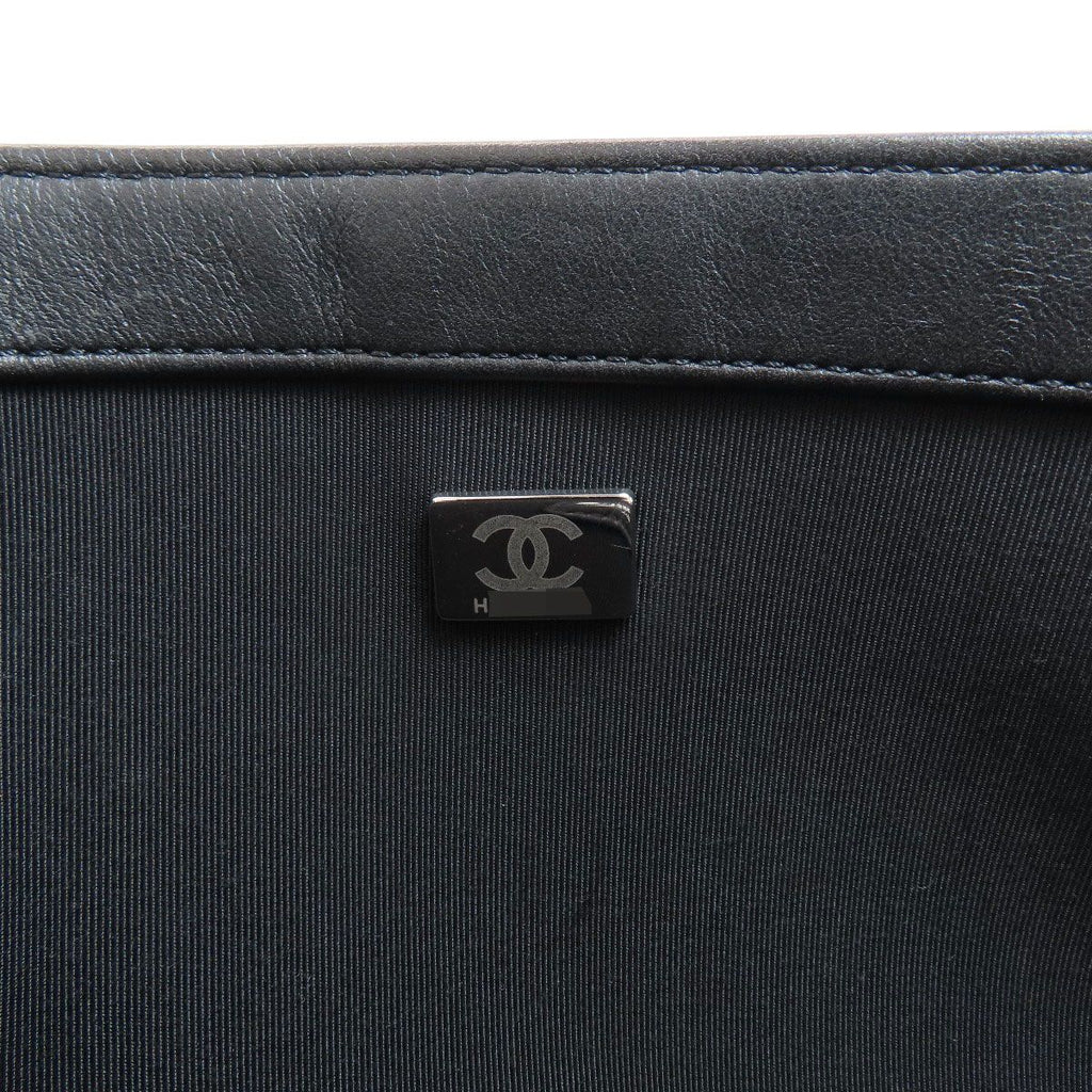 Chanel Boy Silver Shoulder Bag Calfskin — view 7