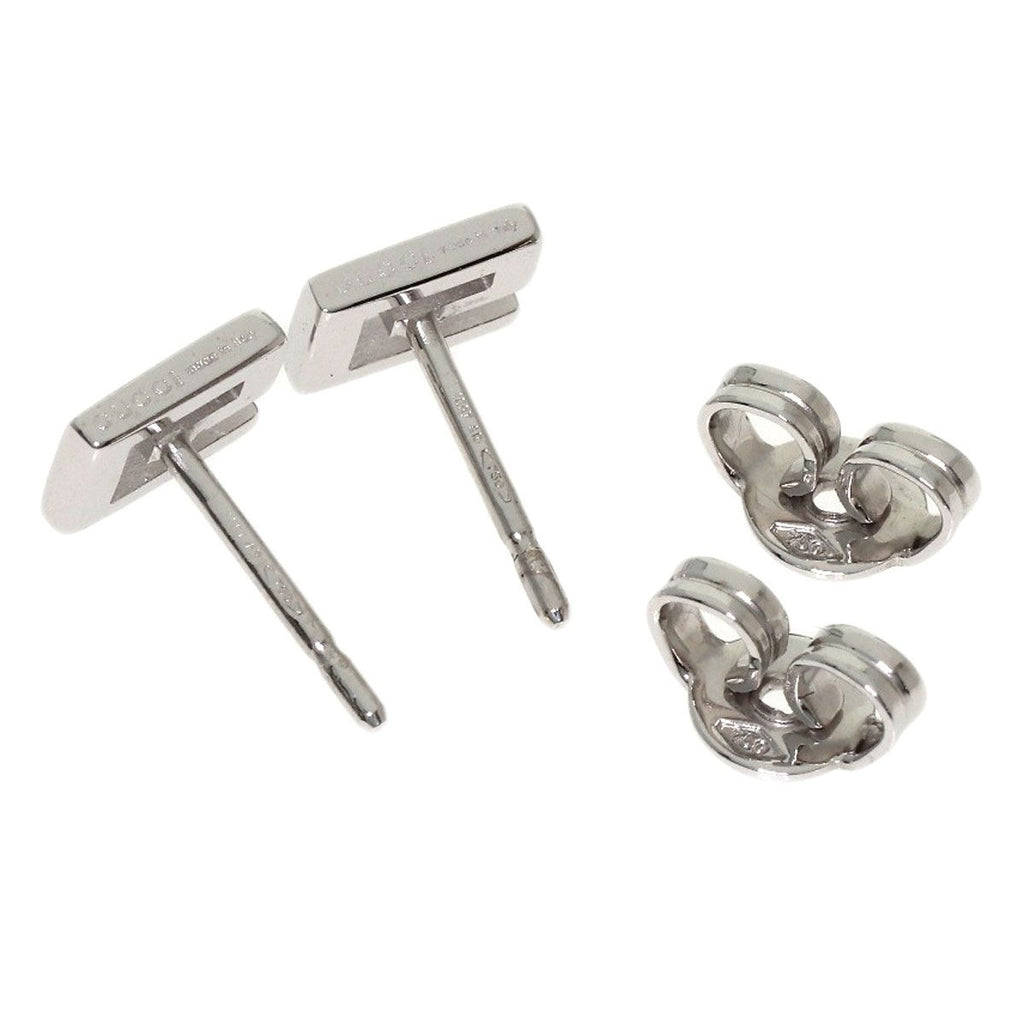 Gucci G Logo Earrings 18K White Gold — view 3