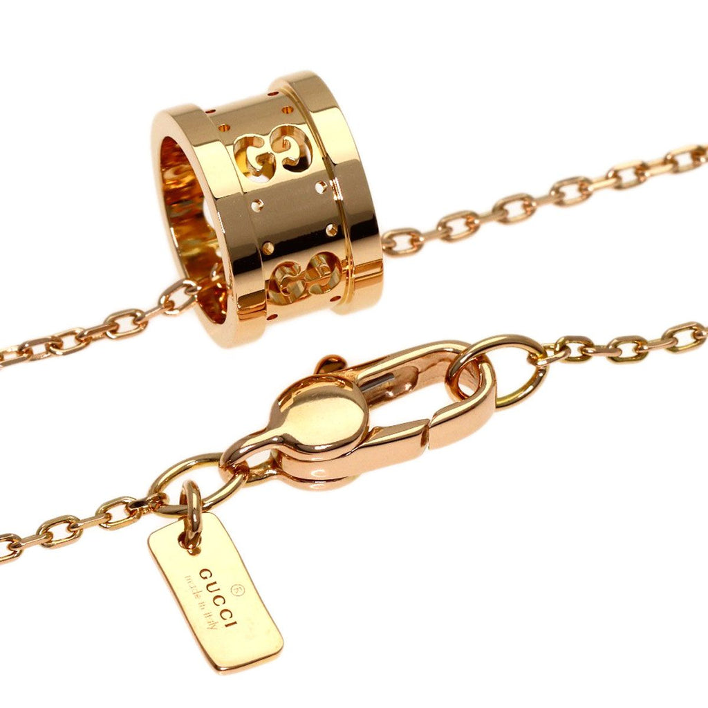 Gucci Icon Toile Necklace 18K Pink Gold — view 2