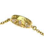 Dior CD Logo Diamond Necklace 18K Yellow Gold — view 4