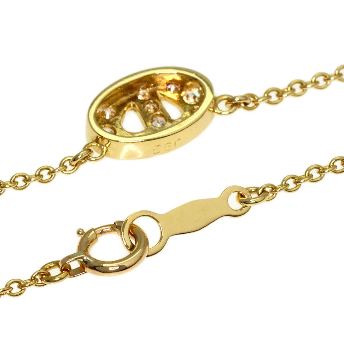 Dior CD Logo Diamond Necklace 18K Yellow Gold — view 2