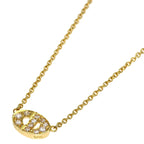 Dior CD Logo Diamond Necklace 18K Yellow Gold