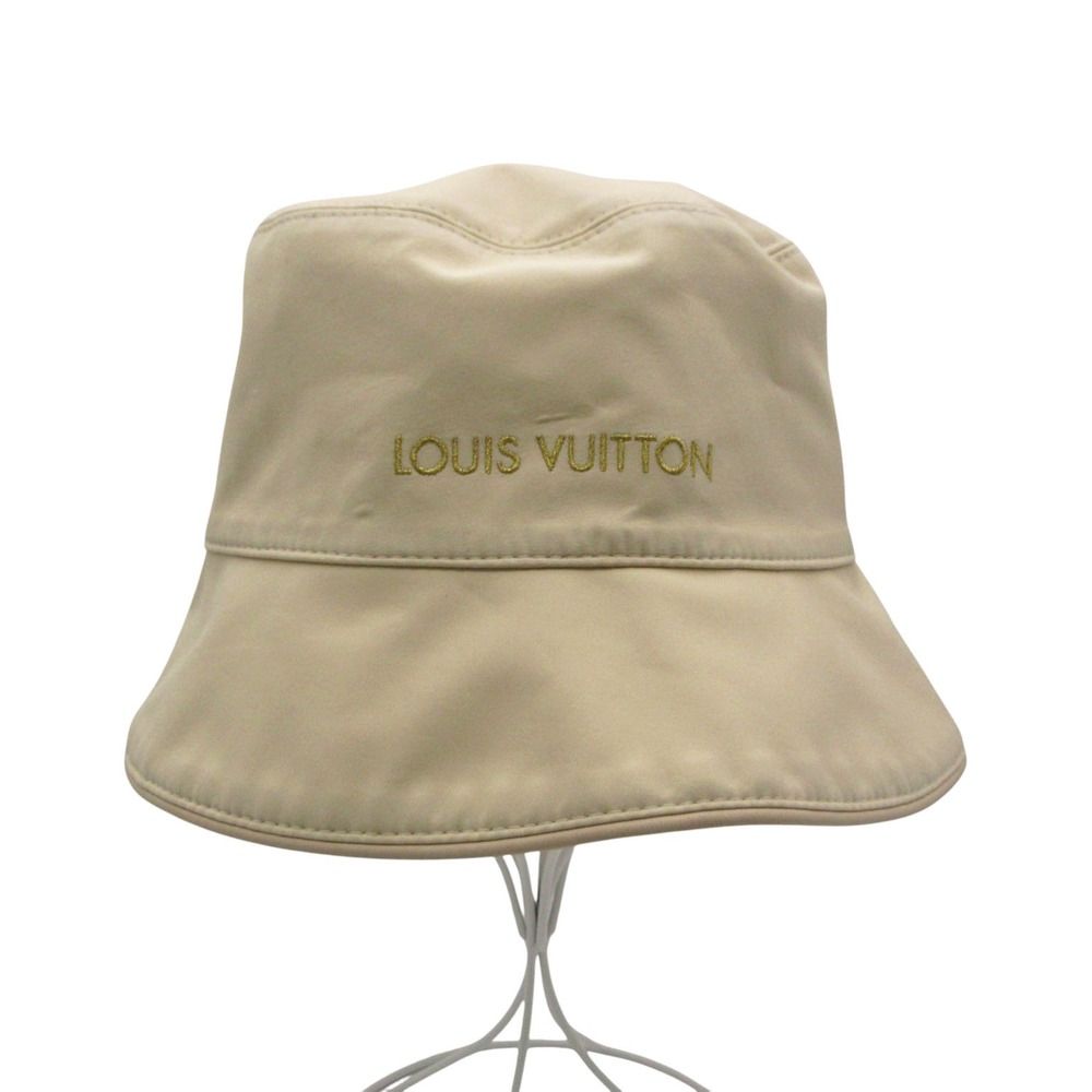 Louis Vuitton Bucket Hat Glam Hat Reversible Monogram White Beige