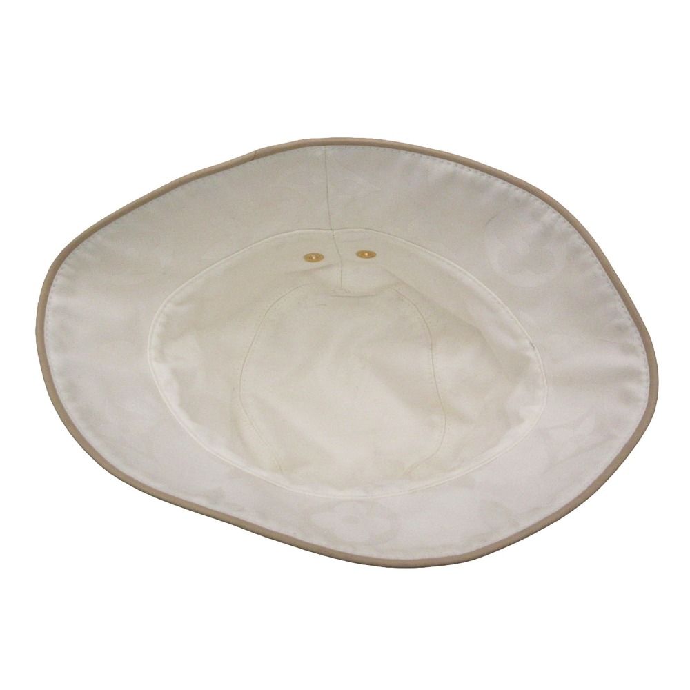 Louis Vuitton Bucket Hat Glam Hat Reversible Monogram White Beige — view 6