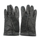 Prada Gloves Leather Nylon Triangle Logo Plate Black — view 2