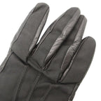 Prada Gloves Leather Nylon Triangle Logo Plate Black — view 5