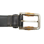 Gucci Belt Leather Logo Bamboo Black 80.32 — view 4