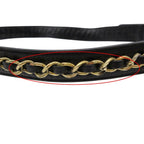 Chanel Belt Leather Gold Chain CC Logo Buckle Black 75/30 — view 6