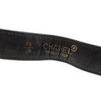 Chanel Belt Leather Gold Chain CC Logo Buckle Black 75/30 — view 7