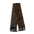 Fendi Scarf Zucca Pattern Mink Fur Brown — view 2