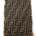Fendi Scarf Zucca Pattern Mink Fur Brown — view 4