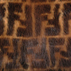 Fendi Scarf Zucca Pattern Mink Fur Brown — view 6