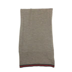 Gucci Scarf Shawl Webbing Wool Brown