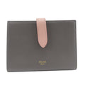 Celine Bifold Wallet Medium Strap Charcoal Tarnish Pink