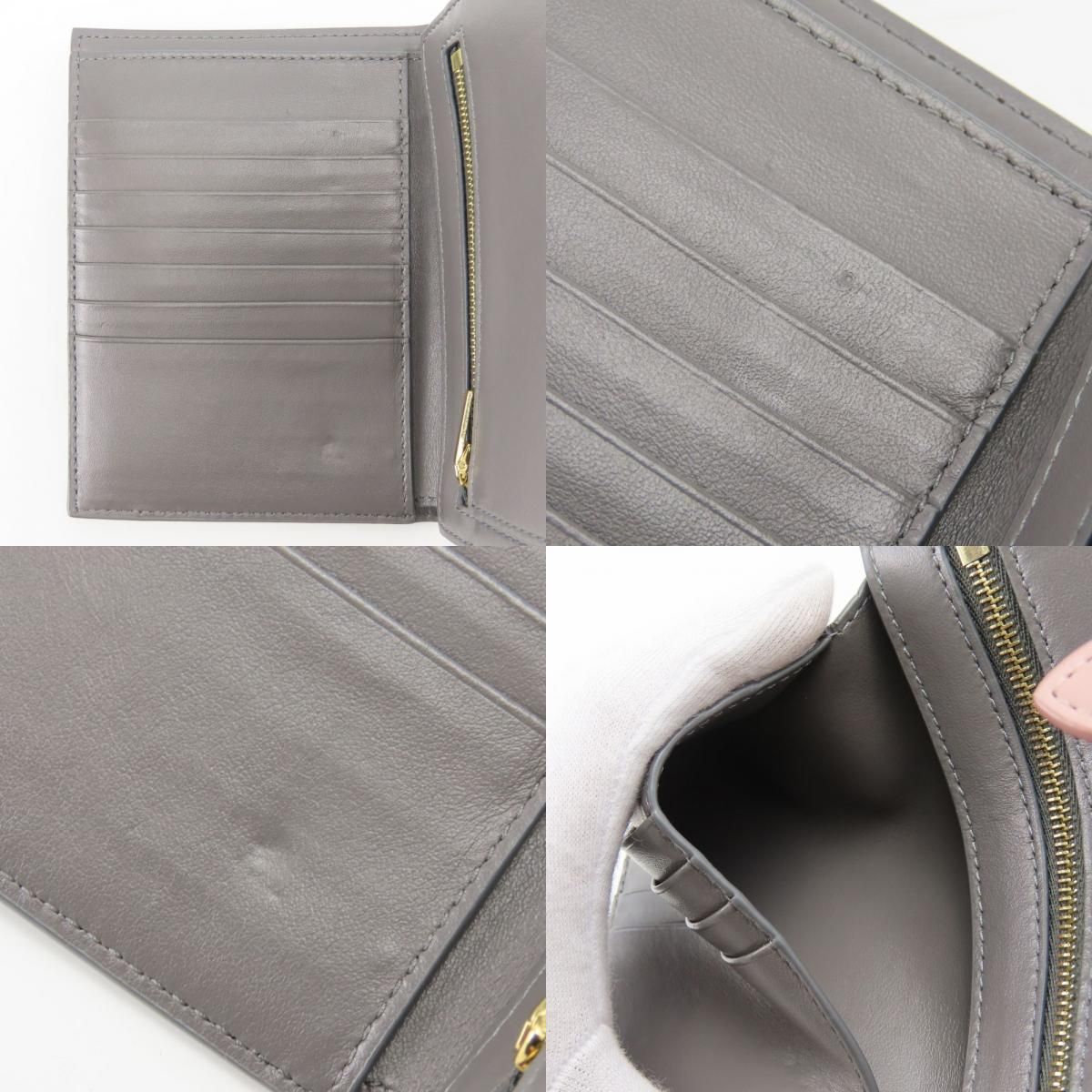 Celine Bifold Wallet Medium Strap Charcoal Tarnish Pink — view 6